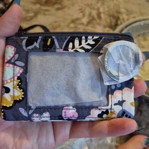 Vera Bradley Floral Card Holder in Blue and Yellow